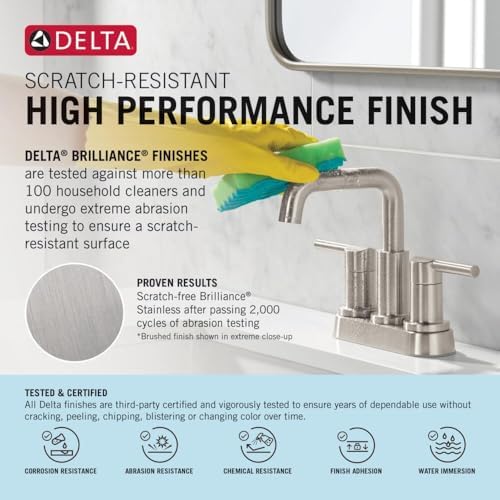 Delta Faucet Nicoli Single Hole Brushed Nickel Faucet