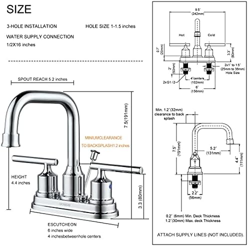 Premium Bathroom Faucet with Dual Handles