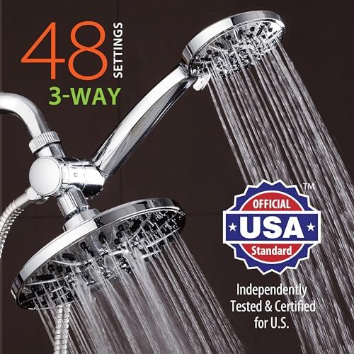AquaDance 7 Premium High Pressure 3-Way Rainfall Shower Combo