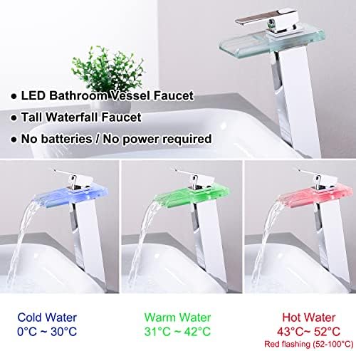 Bathroom Faucet with LED Color Change