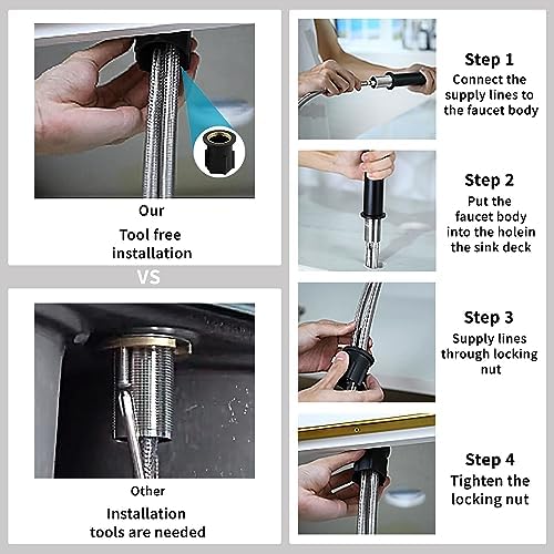 Casta Diva Tall Vessel Sink Faucet for Gold