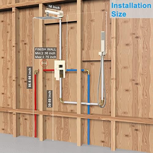 Stunning 10-Inch Overhead Rain Shower System Set