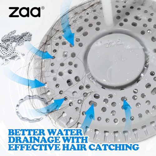ZAA Premium Silicone Shower Drain Hair Catcher for Bathroom Kitchen Use