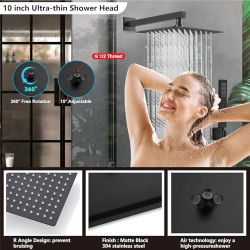 Midanya Rain Shower System Square Rainfall
