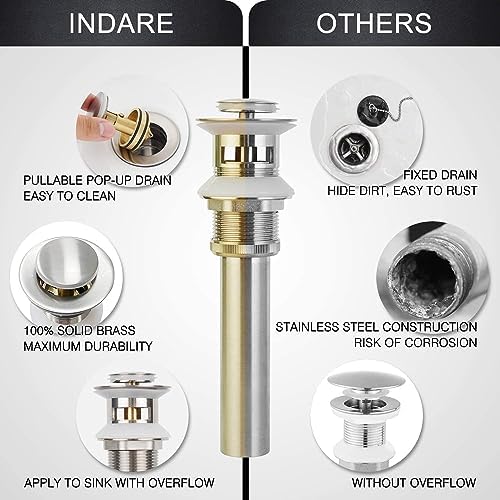 Bathroom Faucet 2-Handle Brushed Gold indarecom