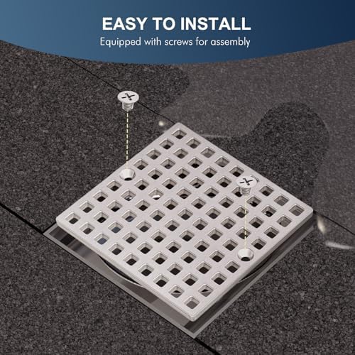 4 Brushed Nickel Shower Drain Cover