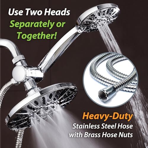 AquaDance 7 Premium High Pressure 3-Way Rainfall Shower Combo