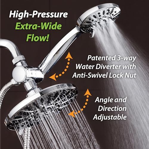 AquaDance 7 Premium High Pressure 3-Way Rainfall Shower Combo