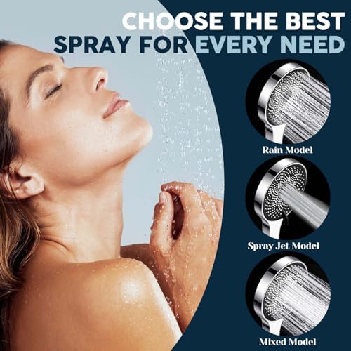 8 Square Rain shower Head with Adjustable Arm High Pressure Flow