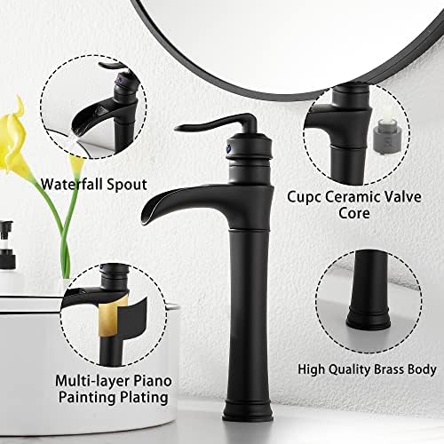 Matte Black Farmhouse Bathroom Faucet