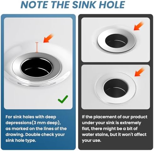 Wave-Proof Sink Drainer with Clog Prevention