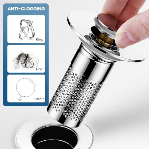 Wave-Proof Sink Drainer with Clog Prevention