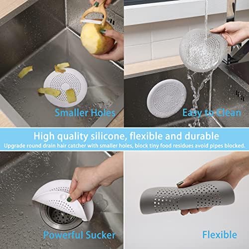 2-Piece Silicone Drain Hair Catchers