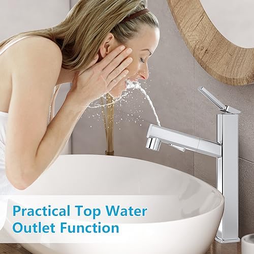 Durable Stylish Vessel Sink Faucet with 3 Spray Modes for Efficient Cleaning