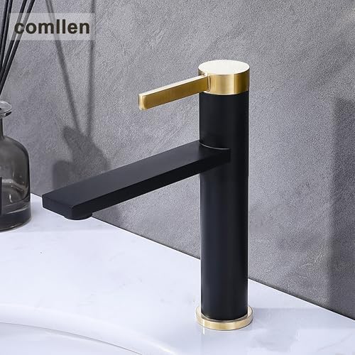 Bathon Black and Gold 304 Stainless Steel Bathroom Faucet