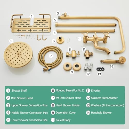 8-Inch Rainfall Faucet Set