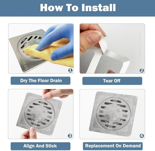 10-Piece Disposable Hair Catcher 10 Pack for Shower Drains