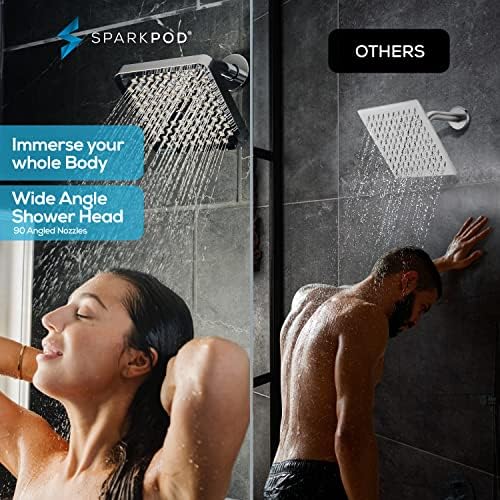 Luxury High-Pressure Rain shower head in Chrome 8 inch