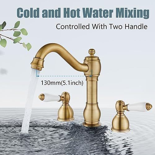 Elegant antique brass bathroom faucet