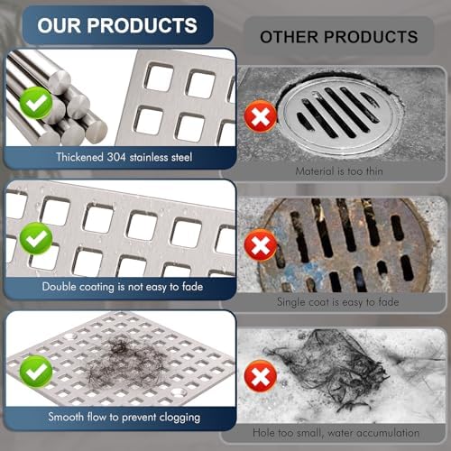 4 Brushed Nickel Shower Drain Cover