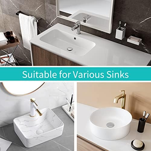Universal Bathroom Sink Stopper with Hair Catcher