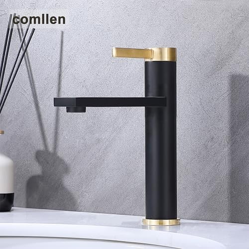 Bathon Black and Gold 304 Stainless Steel Bathroom Faucet