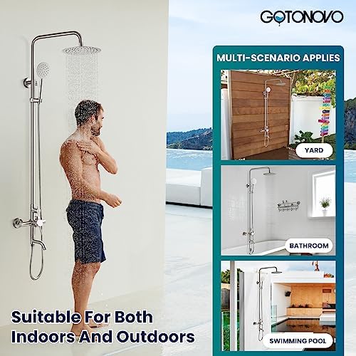 GotOnovo Stainless Steel 304 Triple Function Shower Faucet Set