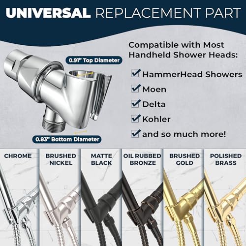Durable Adjustable Handheld Shower Arm Holder with Universal Bracket for Home Use