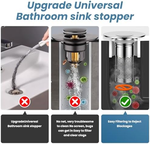Wave-Proof Sink Drainer with Clog Prevention
