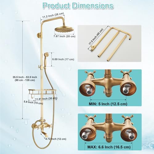 8-Inch Rainfall Faucet Set