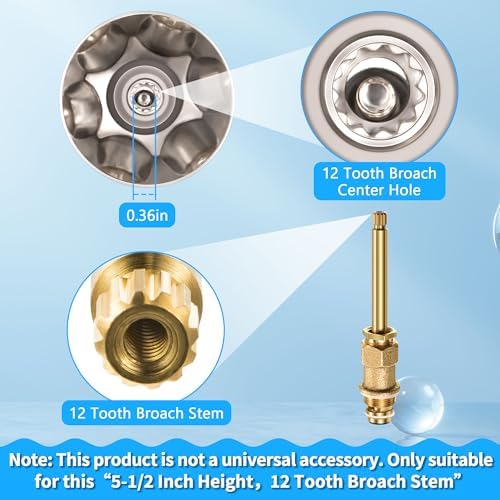 Enhon Verve Tub Shower Faucet 3-Handle Repair Kit Chrome