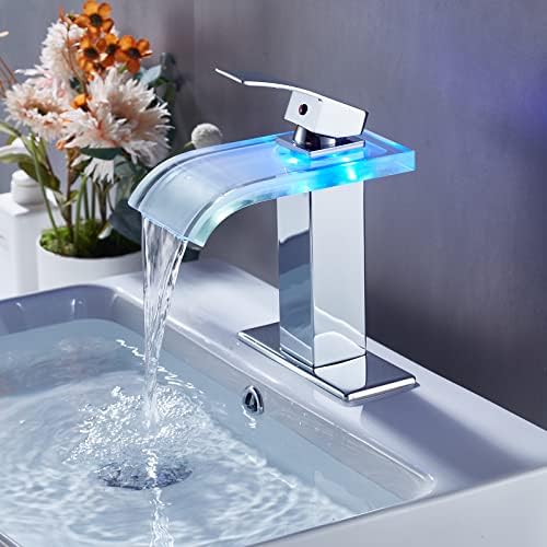 Loopan 3-Color Changing LED Waterfall Faucet