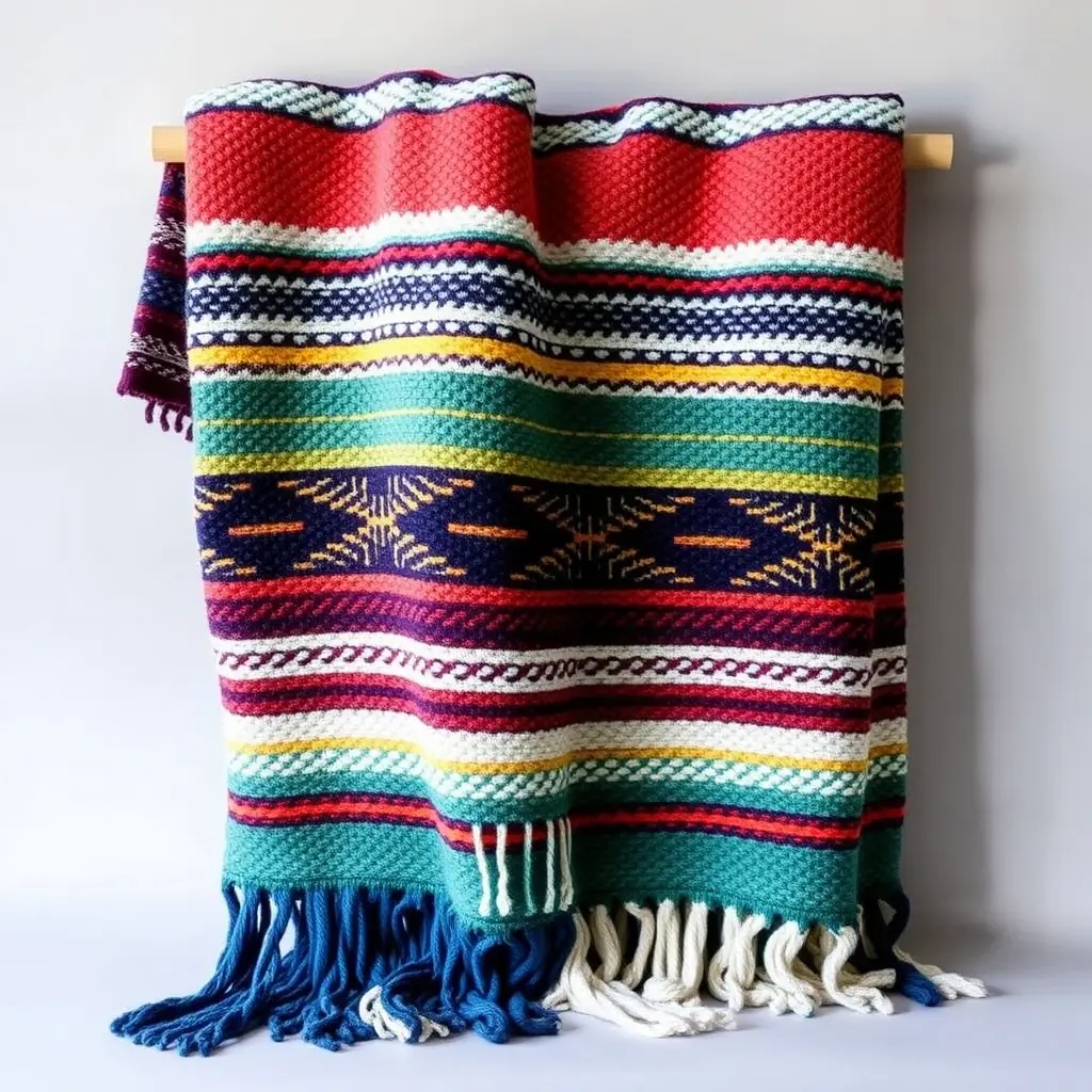 Handwoven Throw Blanket - Earth Tones